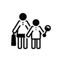 Fototapeta premium Black solid icon for buy toy