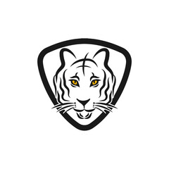 Tiger shield logo design template ,Lion head logo ,Element for the brand identity ,Vector illustration