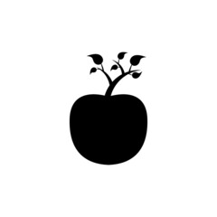 apple icon vector isolated white