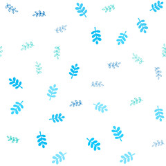 Light Blue, Green vector seamless natural artwork with leaves.