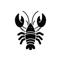 Black solid icon for lobster