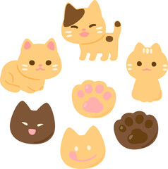 Fototapeta premium 猫の型抜きクッキー