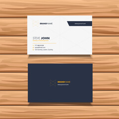 Creative minimalist business card name design template with simple modern elegant layout. Corporate identity card vector background for company.