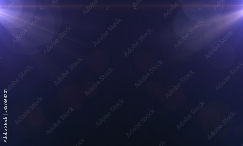 Aufkleber lens flare on black background. abstract light background ,digital lens flare. easy to add as overla