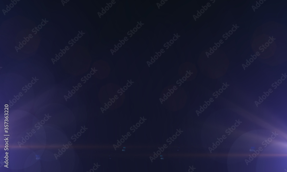 Aufkleber lens flare on black background. abstract light background ,digital lens flare. easy to add as overla