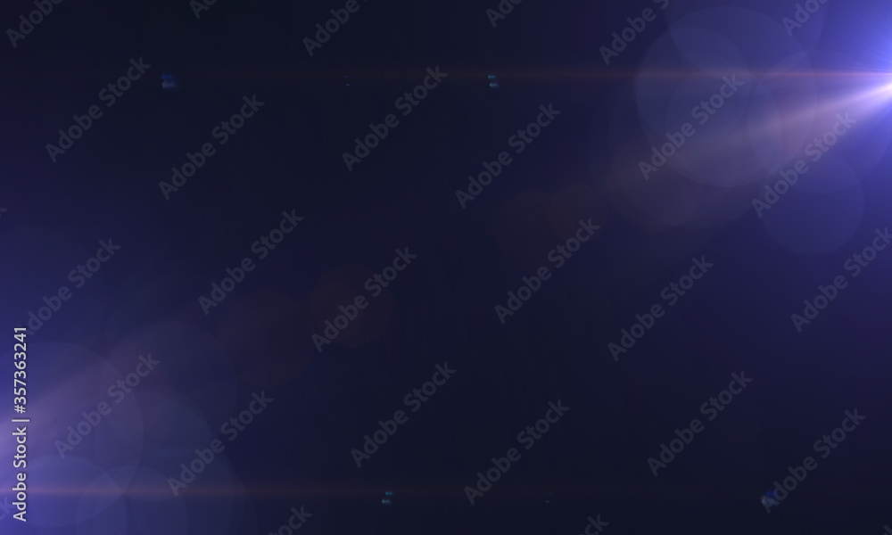 Aufkleber lens flare on black background. abstract light background ,digital lens flare. easy to add as overla