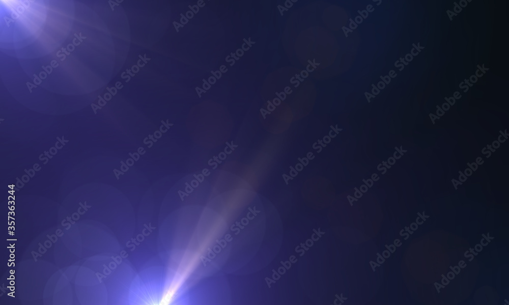 Aufkleber lens flare on black background. abstract light background ,digital lens flare. easy to add as overla