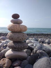 Obraz na płótnie Canvas stones on the beach