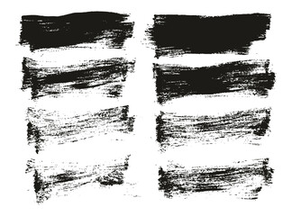 Flat Paint Brush Thin Short Background High Detail Abstract Vector Background Set 