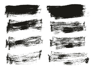 Flat Paint Brush Thin Short Background High Detail Abstract Vector Background Set 