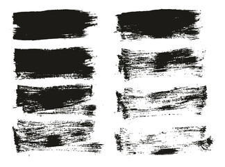 Flat Paint Brush Thin Short Background High Detail Abstract Vector Background Set 