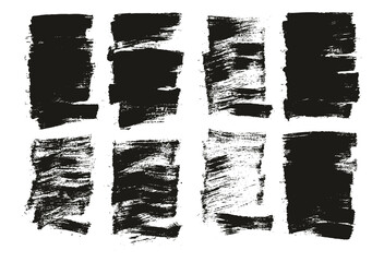 Flat Paint Brush Thin Short Background High Detail Abstract Vector Background Set 