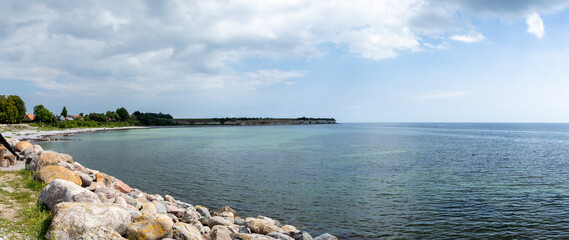 view out over the coastline 