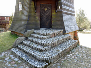 wybudowany pod koniec 19 wieku drewniany mlyn wiatrak typu holender w miejscowosci studzianki na podlasiu w polsce  © Jacek Sakowicz