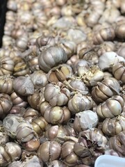 Pile of Onion & garlic in Supermarket Indonesia