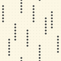 Seamless Circle and Stripe Pattern. Abstract Monochrome Background