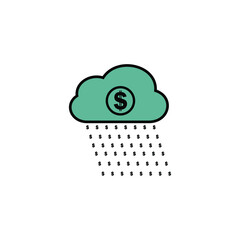 cloud icon vector isolated white