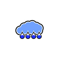 cloud icon vector isolated white