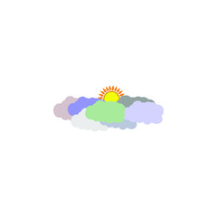 cloud icon vector isolated white