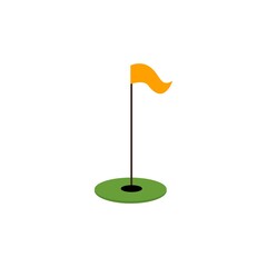 golf flag vector design template illustration