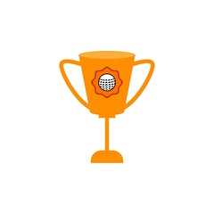 golf trophy vector design template illustration