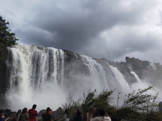 The famous Athirapilly waterfalls in Kerala