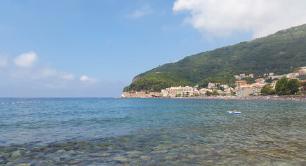 Adriatic sea and beach near Petrovac - Montenegro at summer