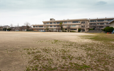 Ushijima Public Elementary School, Kasukabe, Saitama, Japan. An Elementary school closed and the...