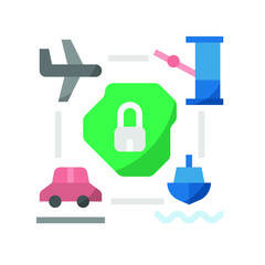 no travel vector icon 