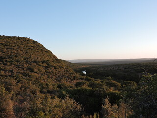 View of a river over the African Plain