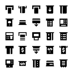 Atm Machine Vector Icons 1
