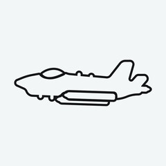 plane vector icon illustration sign