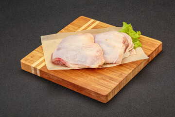 Raw chicken hip for cooking