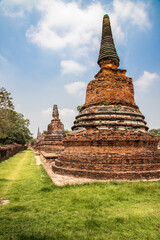 Fototapeta premium Wat Phra Si San Phet, a Buddhist temple of archaeological park, Ayutthaya, Thailand