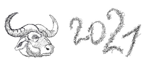 Handmade Christmas toy  ball, 2021 new jear  Christmas decoration pattern for design or background.