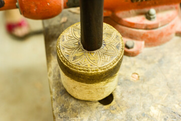 sculptor tool in the Cambodian workshop Angkor Artisans company in Siem Reap, Cambodia