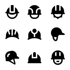 Construction Worker, Construction Cap Vector Icons 1