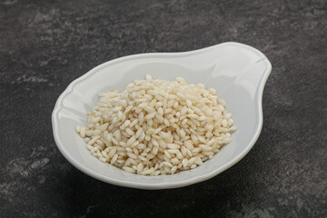 Raw arborio rice for Risotto