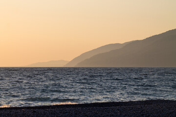 beautiful sunset over a calm sea