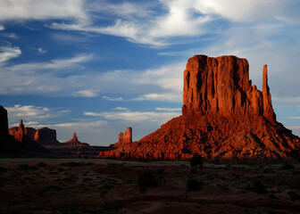 monument valley at sunset