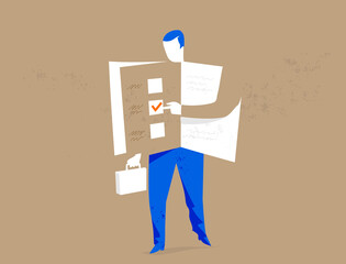 Uomo scheda elettorale