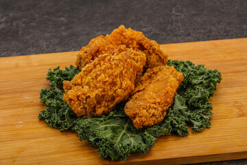 Hot fried crispy chicken wings