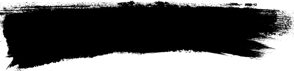 Grunge Paint Roller . Vector brush Stroke . Distressed banner . Black stripes isolated. paintbrush collection . Modern Textured shape . Dry border in Black . Bulge lines . Rough edges. 