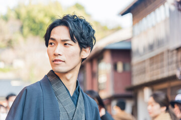 着物　和服　若い男性