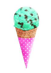 チョコミントアイス