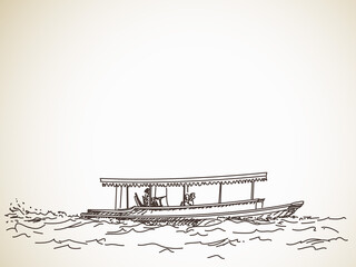 Sketch of boat taxi