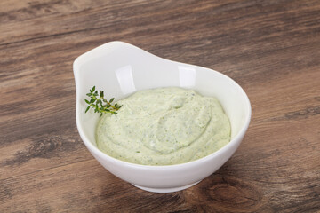 Cottage cream snack with herbs