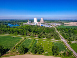 Luftaufnahme Kernkraftwerk Philippsburg