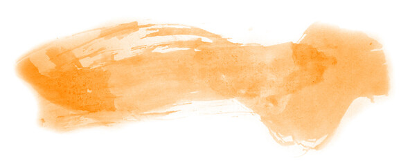 Abstract watercolor background hand-drawn on paper. Volumetric smoke elements. Orange color. For design, web, card, text, decoration, surfaces.