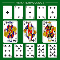 French playing cards suit clubs